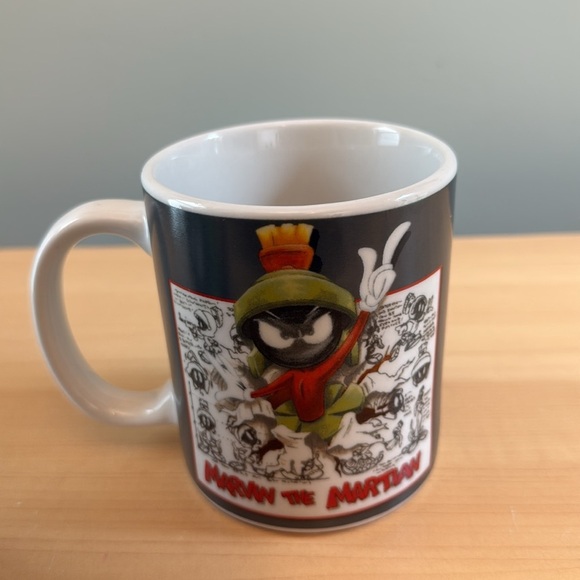 2 Vintage 1994 Warner Bros Sakura Looney Tunes Marvin the Martian Coffee Mugs - Picture 7 of 9